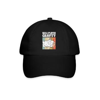 Gebrochener Arm Spruch - Fraktur Gipsarm - Baseballkappe - Schwarz/Schwarz - Vorne