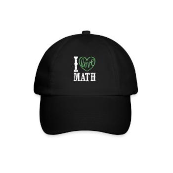 I love mathematics - Baseball Cap - black/black - Front