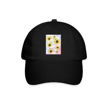 Angelcore Aesthetic Sunflower Angel - Baseball Cap - black/black - Front