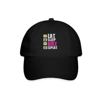 manger le vélo de sommeil répéter - Casquette classique - noir/noir - Devant