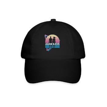 Adam and Eve Christianity Retro - Baseball Cap - black/black - Front