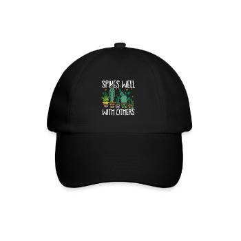 Kaktus Garten Kaktus - Baseballkappe - Schwarz/Schwarz - Vorne