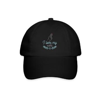 ich liebe meine ehefrau paare - Baseballkappe - Schwarz/Schwarz - Vorne
