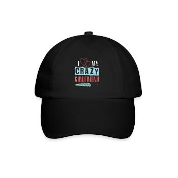 J’aime ma petite amie folle - Casquette classique - noir/noir - Devant