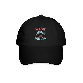 This guy loves his girlfriend - Baseball Cap - black/black - Front