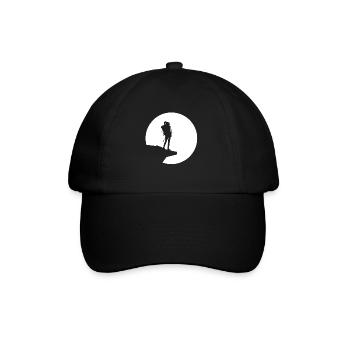 Mond - Wandern - (9) - Baseballkappe - Schwarz/Schwarz - Vorne