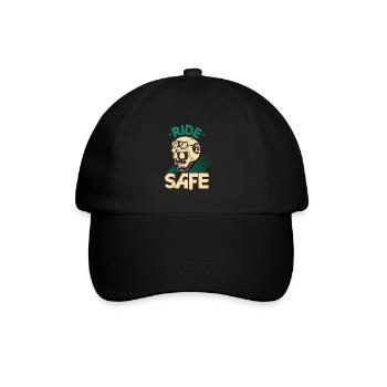motorrad ride - Baseballkappe - Schwarz/Schwarz - Vorne