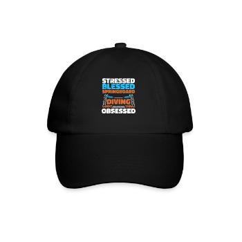 Diving Diver Funny - Baseball Cap - black/black - Front