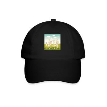 Bloomcore Esthétique Statue grecque Flowercor - Casquette classique - noir/noir - Devant