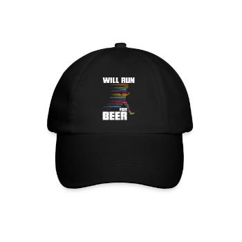 Courra pour les coureurs drôles de bière - Casquette classique - noir/noir - Devant