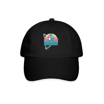 Éducation spécialisée rétro - Casquette classique - noir/noir - Devant
