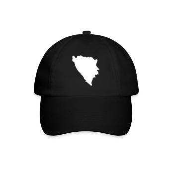 Drapeau de carte de Bosnie-Herzégovine - Casquette classique - noir/noir - Devant