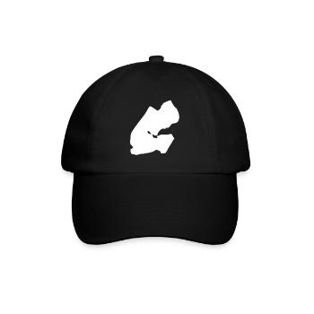 Drapeau de la carte de Djibouti - Casquette classique - noir/noir - Devant