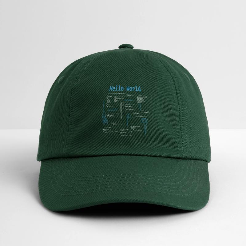 Hello World Programmiersprachen Programmierer Nerd Baseballkappe
