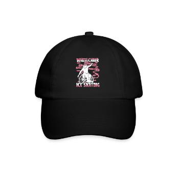 Schlittschuhlaufen Rollstuhl - Baseballkappe - Schwarz/Schwarz - Vorne
