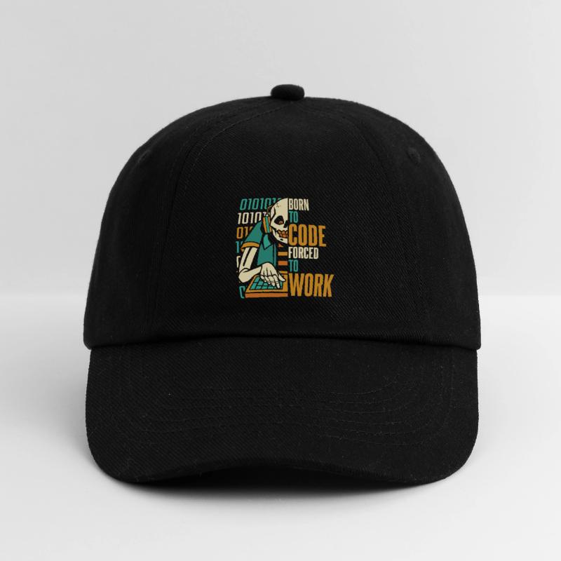 Entwickler Coder Programmierer Schädel Baseballkappe