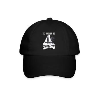 Catamaran captain I would rather sail catamaran - Baseball Cap - black/black - Front