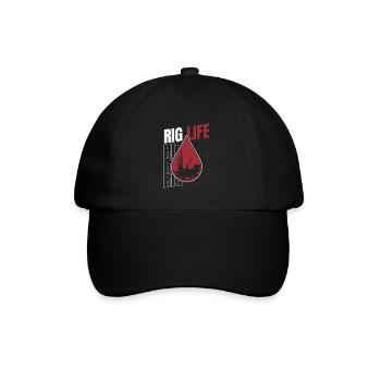 Oil Field Oil Rig Plant Rig Life - Baseball Cap - black/black - Front