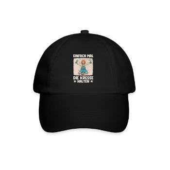 Einfach Mal die Kresse Halten Gartenlust Gärtner - Baseballkappe - Schwarz/Schwarz - Vorne