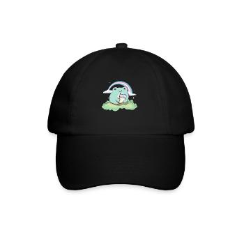 Transgender Stolz Trans Flagge Frosch Subtil LGBTQ - Baseballkappe - Schwarz/Schwarz - Vorne