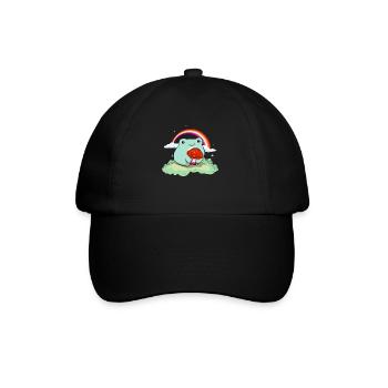 Lesben Stolz Flagge Netter Frosch Pilz Subtil LGBT - Baseballkappe - Schwarz/Schwarz - Vorne