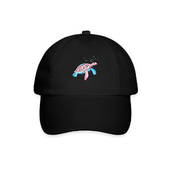 Transgender Pride Trans Flag Sea Turtle S - Baseball Cap - black/black - Front