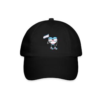 Transgender Stolz Trans Flagge Herz Sublte LGBTQ - Baseballkappe - Schwarz/Schwarz - Vorne