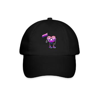 Gender Fluid Pride Flag Heart Sublte LGBTQ - Baseball Cap - black/black - Front