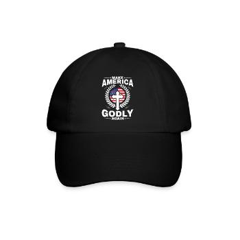 Make America Godly Again Love God's Faith - Baseball Cap - black/black - Front
