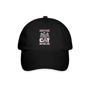 Go Kart Karting Karting Cat - Baseball Cap - black/black - Front