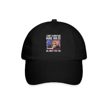 Retro Excavator Slogan Excavator Driver Construction Site - Baseball Cap - black/black - Front