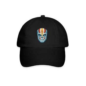Lucha Libre Mexikanische Wrestling Maske Luchador - Baseballkappe - Schwarz/Schwarz - Vorne