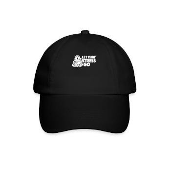 Buddha Buddhist Buddha, Lass Die Scheiße Los - Baseballkappe - Schwarz/Schwarz - Vorne