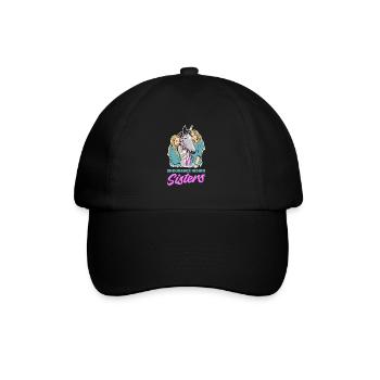 Horse Equestrian Sister Endurance Riding - Baseball Cap - black/black - Front