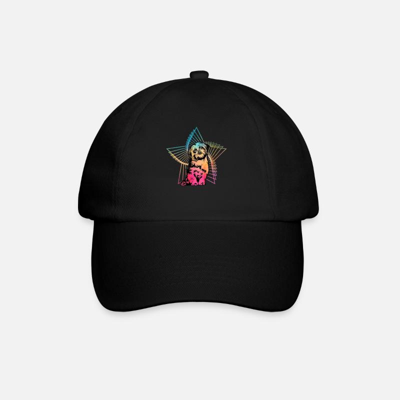 Shih Tzu - Baseballkappe - Schwarz/Schwarz
