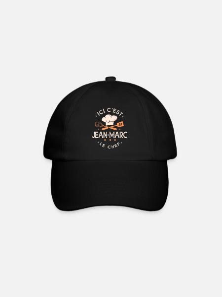 Jean Marc Chef Ici c est Jean-Marc le chef - Casquette classique - noir/noir