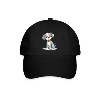 Niedliches Hundedesign für Hundebesitzer - Baseballkappe - Schwarz/Schwarz - Vorne