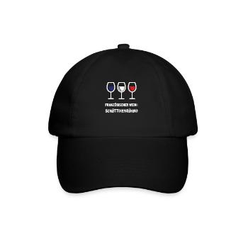 Französischer Wein: SchüttDieBrühNo Geschenkidee - Baseballkappe - Schwarz/Schwarz - Vorne