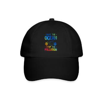 Save the Ocean Stop Protection - Baseball Cap - black/black - Front