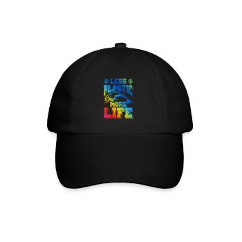 Le plastique sauve l’océan - Casquette classique - noir/noir - Devant