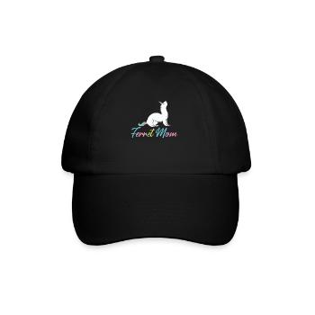 Female Ferret Lover - Baseball Cap - black/black - Front