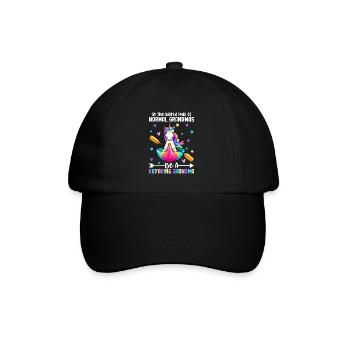 Female kayaker paddling - Baseball Cap - black/black - Front