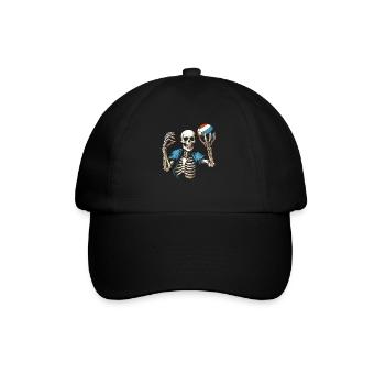 Volley-ball Volley-ball Skeleton - Casquette classique - noir/noir - Devant