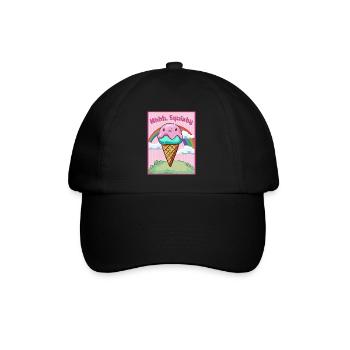 Kawaii Blobfish Ice Cream - Baseball Cap - black/black - Front