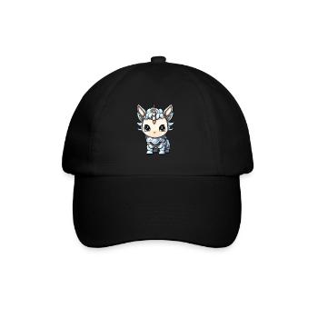 Unicorn Winter Animal Cute Comic - Baseball Cap - black/black - Front