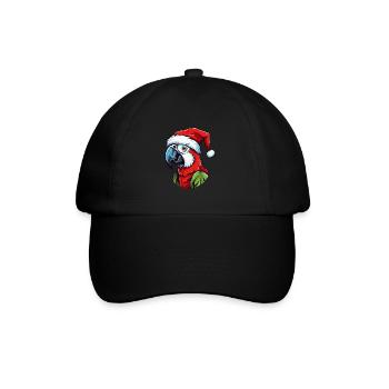 Parrot Christmas Animal Head - Baseball Cap - black/black - Front