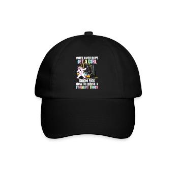 Forklift Driver Girl - Baseball Cap - black/black - Front