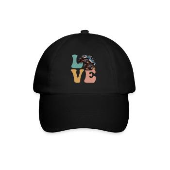 Monster Truck LOVE Groovy - Baseball Cap - black/black - Front