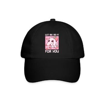 Kawaii Barzoi Dog Meme Lait à la fraise - Casquette classique - noir/noir - Devant