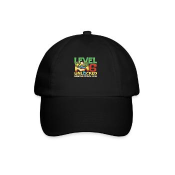 Gaming .6 Birthday 6 Years Gamer - Baseball Cap - black/black - Front